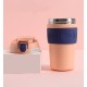 Travel Glass Mug with Lid and Silicone Sleeve - 480ml - Hot and Cold