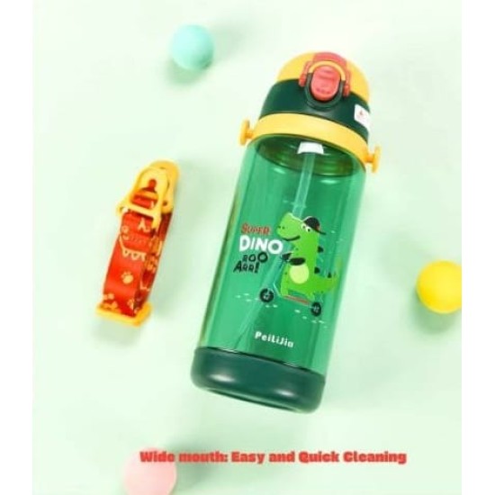 Premium Quality Super Dino Water Bottle for Kids with Locking Feature - 600ml