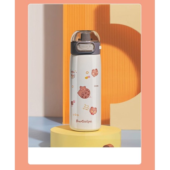 Double Vacuum Design Water Bottle with Sipper For Kids 410ml 