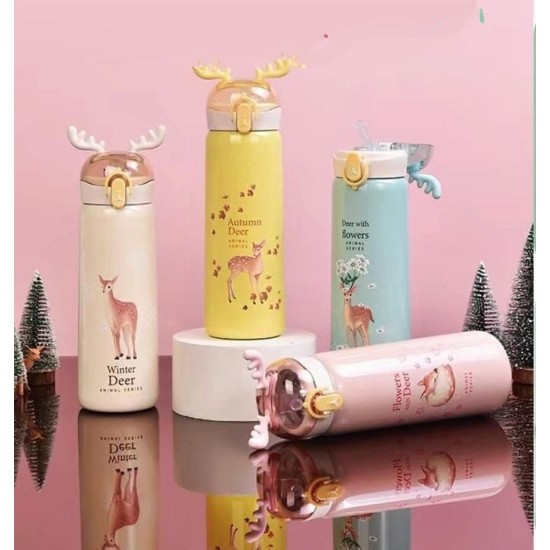 Dear Deer themed insulated Water Bottle - ( 440ml )