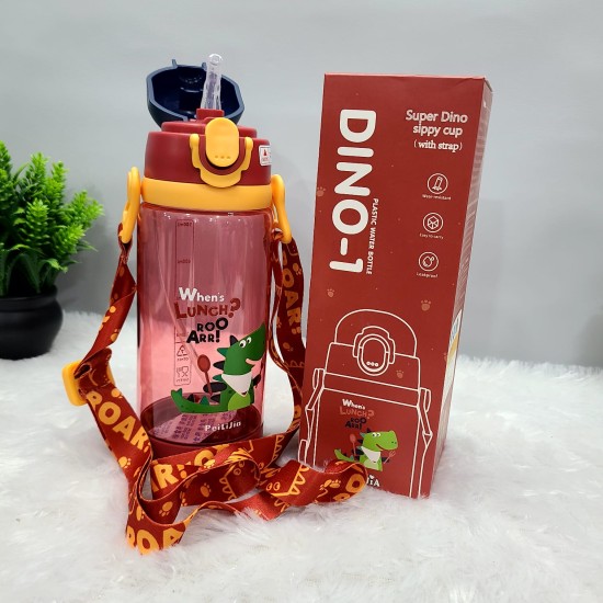 Premium Quality Super Dino Water Bottle for Kids with Locking Feature - 600ml