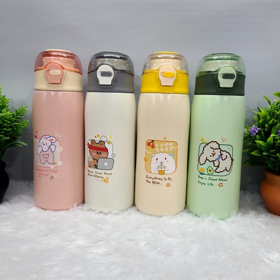 Pastel Colored Quirky Cartoon Hot and Cold Thermos flask - 380ml