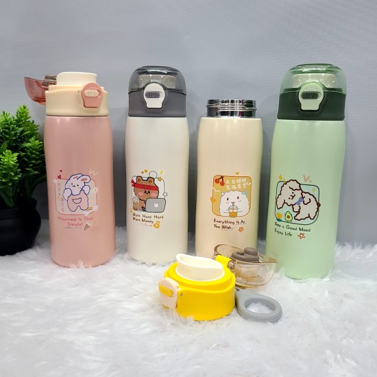 Pastel Colored Quirky Cartoon Hot and Cold Thermos flask - 380ml