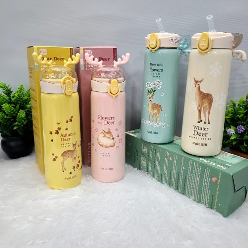 Dear Deer themed insulated Water Bottle - ( 440ml )