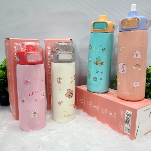 Double Vacuum Design Water Bottle with Sipper For Kids 410ml 