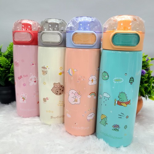 Double Vacuum Design Water Bottle with Sipper For Kids 410ml 