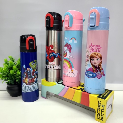 Premium Quality Stylish Double Wall SS Cartoon Bottle 500ml