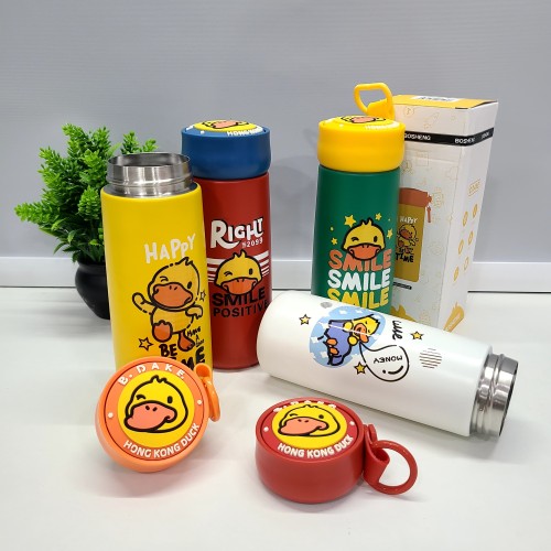 Premium Quality Cute Duck Printed insulated Water Bottle 350ml