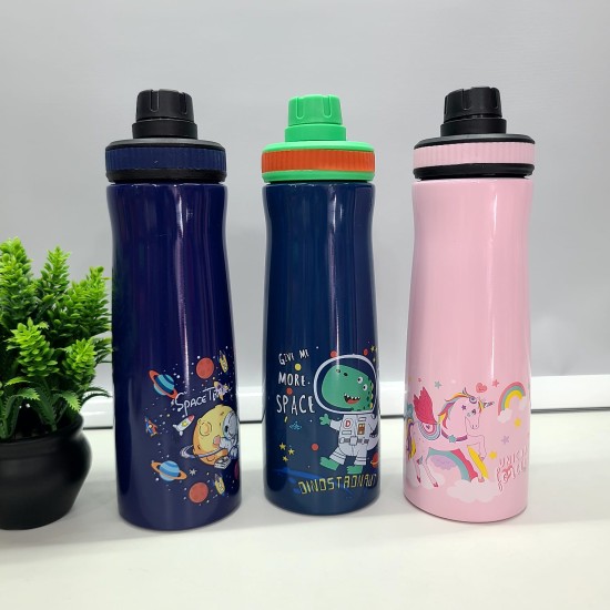 Cute Baby Character Theme Stainless Steel Water Bottle-750ml