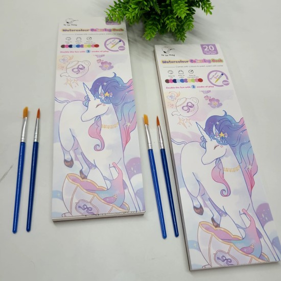 2-in-1 Water Color Doodling and Magic Water Painting Book(UNICORN)