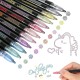 Double Line Glitter Outline Pens 12 colours