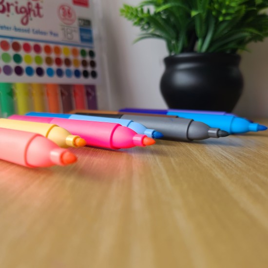 18 Twin Water Based Colour Pen (36 colours)