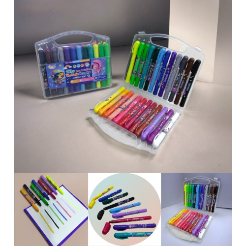 24 Silky Washable Crayons 