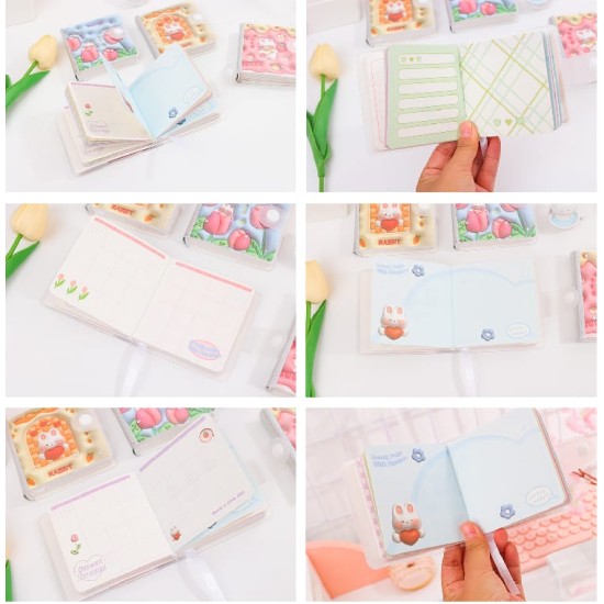 Cute Journal Diary With Different Rabbit Design(Random Design Pocket Diary)