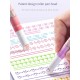 Double Head Linear Roller Color Pens with 8 Different Curve Shapes