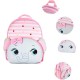 Cute Baby Elephant Soft Plush Backpack with Front Pocket for Kids (Pink)