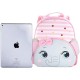 Cute Baby Elephant Soft Plush Backpack with Front Pocket for Kids (Pink)