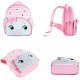 Cute Baby Elephant Soft Plush Backpack with Front Pocket for Kids (Pink)