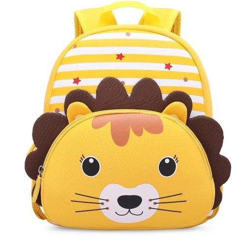 Cute Baby Lion Soft Plush Backpack with Front Pocket for Kids