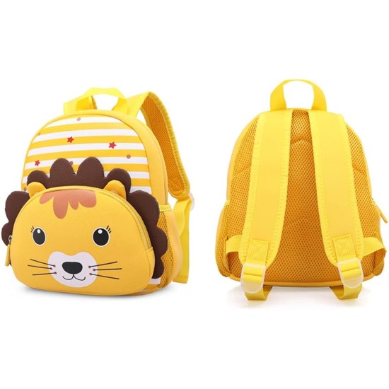 Cute Baby Lion Soft Plush Backpack with Front Pocket for Kids