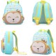 Cute Baby Monkey Soft Plush Backpack with Front Pocket for Kids