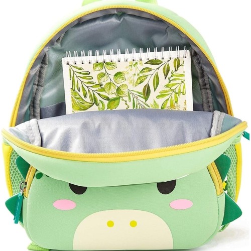 Cute Baby Dinosaur Soft Plush Backpack with Front Pocket for Kids 