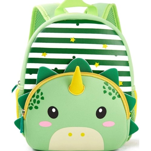 Cute Baby Dinosaur Soft Plush Backpack with Front Pocket for Kids 