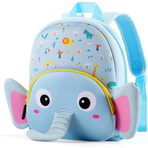 Cute Baby Elephant Soft Plush Backpack with Front Pocket for Kids