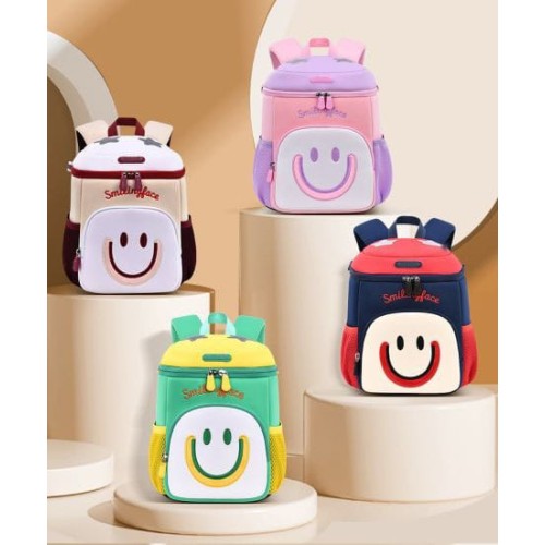 Cute Smile Printed Bags for Kindergarten Kids