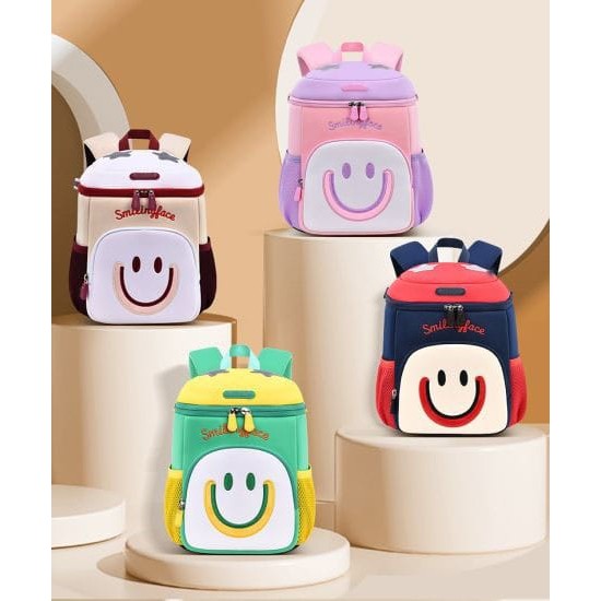 Cute Smile Printed Bags for Kindergarten Kids