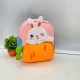 Rabbit Carrot Design Backpack for Kindergarten kids