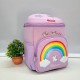 Rainbow Unicorn Printed Square Shape School Bags with Slip Over Buckle for Kindergarten Kids