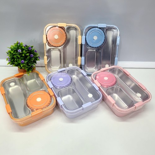 The Ultimate 3-Compartment Leak-Proof Seals 750ml Stainless Steel Lunch Box with 150ml Bowl