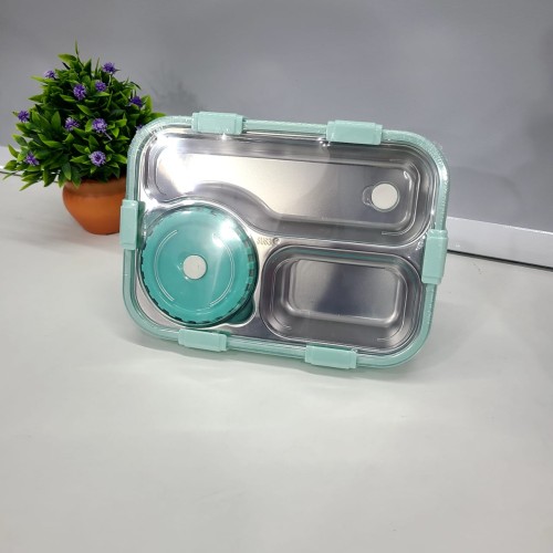 The Ultimate 3-Compartment Leak-Proof Seals 750ml Stainless Steel Lunch Box with 150ml Bowl