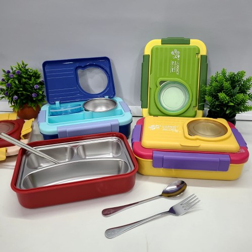 5-Compartment 800ml Lunch Box with Cutlery and 150ml Bowl: Your Stylish, Eco-Friendly Meal Solution