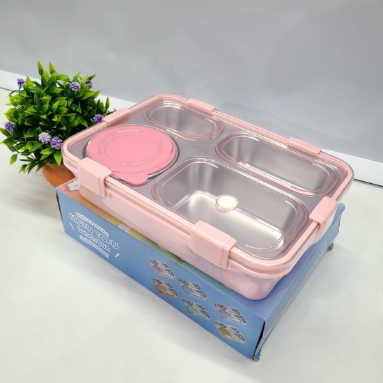 The Ultimate 4-Compartment Leak-Proof Seals 750ml Stainless Steel Lunch Box with 150ml Bowl