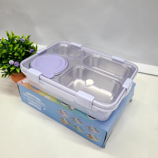 The Ultimate 4-Compartment Leak-Proof Seals 750ml Stainless Steel Lunch Box with 150ml Bowl