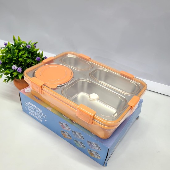 The Ultimate 4-Compartment Leak-Proof Seals 750ml Stainless Steel Lunch Box with 150ml Bowl