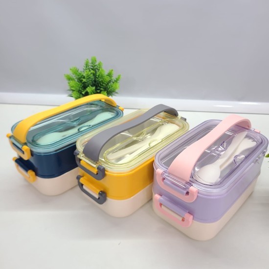 3 Compartment Steel Lunch Box-1200ml