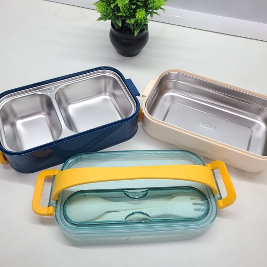 3 Compartment Steel Lunch Box-1200ml