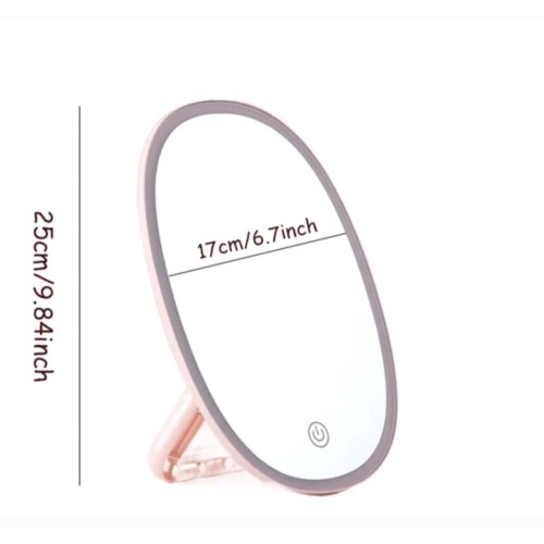 Smart LED Makeup Mirror with Touch Screen, and USB Rechargeable