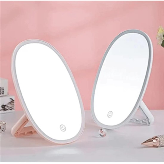 Smart LED Makeup Mirror with Touch Screen, and USB Rechargeable