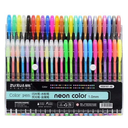 48 Neon Color Gel Pen