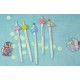 Hi Flowers + Hi Beautiful Nature Cartoon Colorful Gel Pen  (Set Of 5)