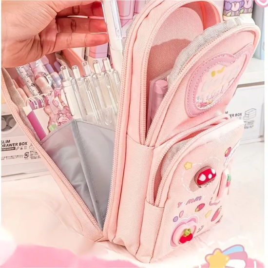 Vertical  Shape Kawaii Pencil Pouch