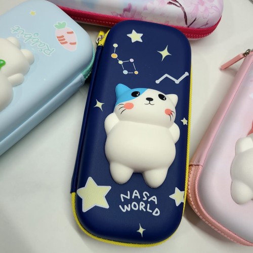 3D Squishy Cartoon Pencil Case For kids