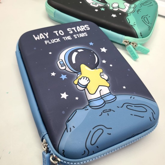 Space Design Pencil Case Pen Bags for Kid Large Capacity Stationary Organizer with Compartments With Pen