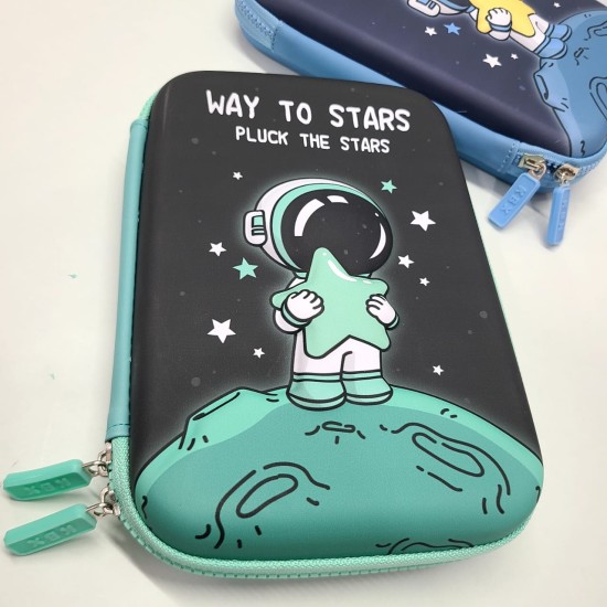 Space Design Pencil Case Pen Bags for Kid Large Capacity Stationary Organizer with Compartments With Pen