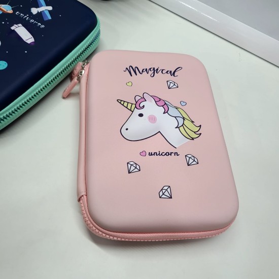 Magical Unicorn Design Pencil Case Pen Bags for Kid Large Capacity Stationary Organizer with Compartments