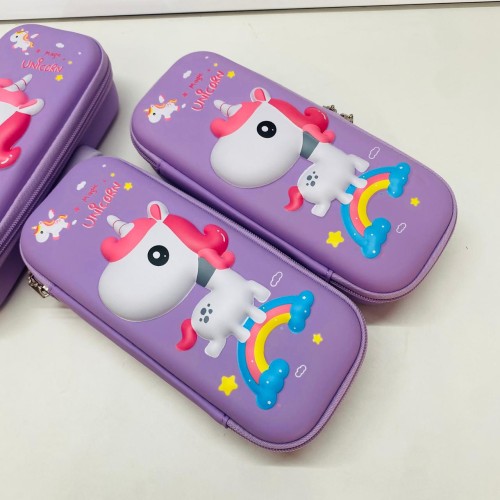 3D Unicorn Design Pencil Case With Password Lock